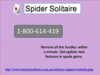 Acquire Instant Support To Play Spider Solitaire 1-800-614-419
