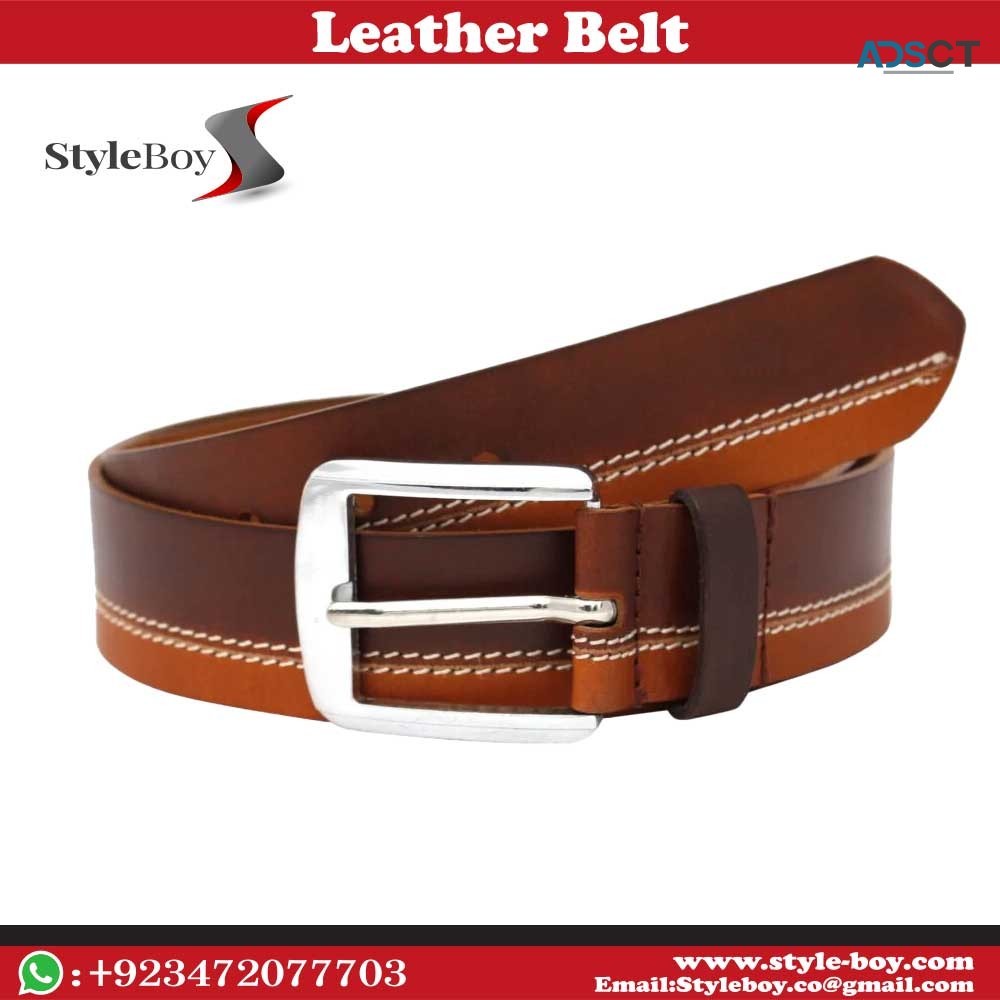 Men's Brown Genuine Leather Belt.